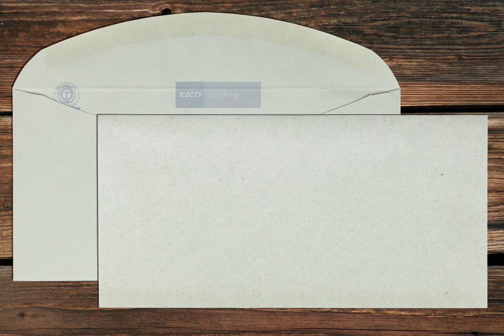 Kuvertierhüllen C6/5 114x229 mm Nassklebend Recycling Grau 100 g/qm